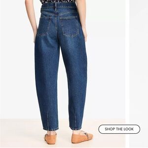LOFT High Rise Barrel Jeans in Authentic Dark Wash  New W/O Tags, size 29/8